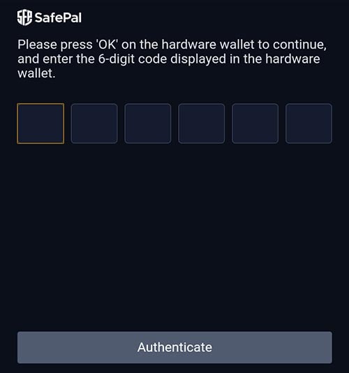 настройка аппаратного кошелька safepal